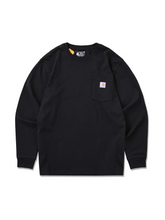 Carhartt K126 Solid Color Workwear Baseball Tee with Pockets and Long Sleeve
