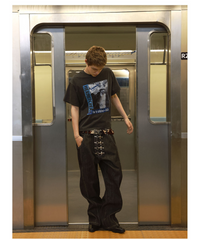 HermitCreate Effect 'Strange Kids' Print Short-Sleeve Boxy Fit Vintage T-shirt