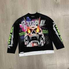 Rough Play Power Skull Graphic Long Sleeve