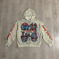DUAA P115 Velocity Washed Graphic Hoodie