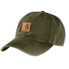 Carhartt washed and distressed American baseball cap---Black