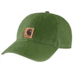 Carhartt washed and distressed American baseball cap---Grass Green