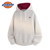Dickies American-style embroidered color-matching vintage hooded sweatshirt