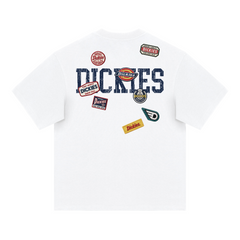 Dickies Shoulder-Sleeved Retro Embroidered Loose-Tee Shirt
