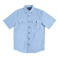 Carhartt 104369 Pure Cotton Loose-Peaked Button-Down Work Shirt with Multiple Pockets