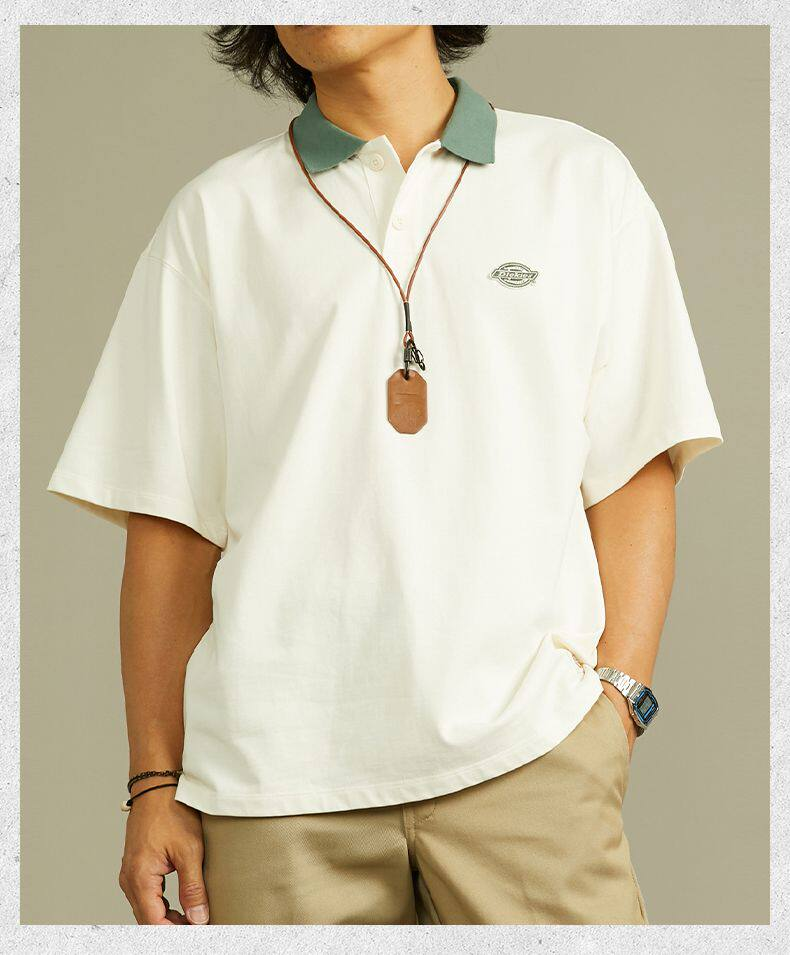Dickies collar-logo workwear Polo shirt