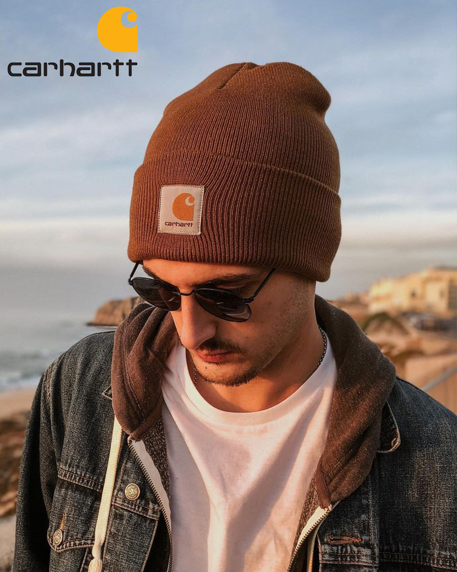 Carhartt Cold Cap American-style Ski Wool Hat---Duck Green