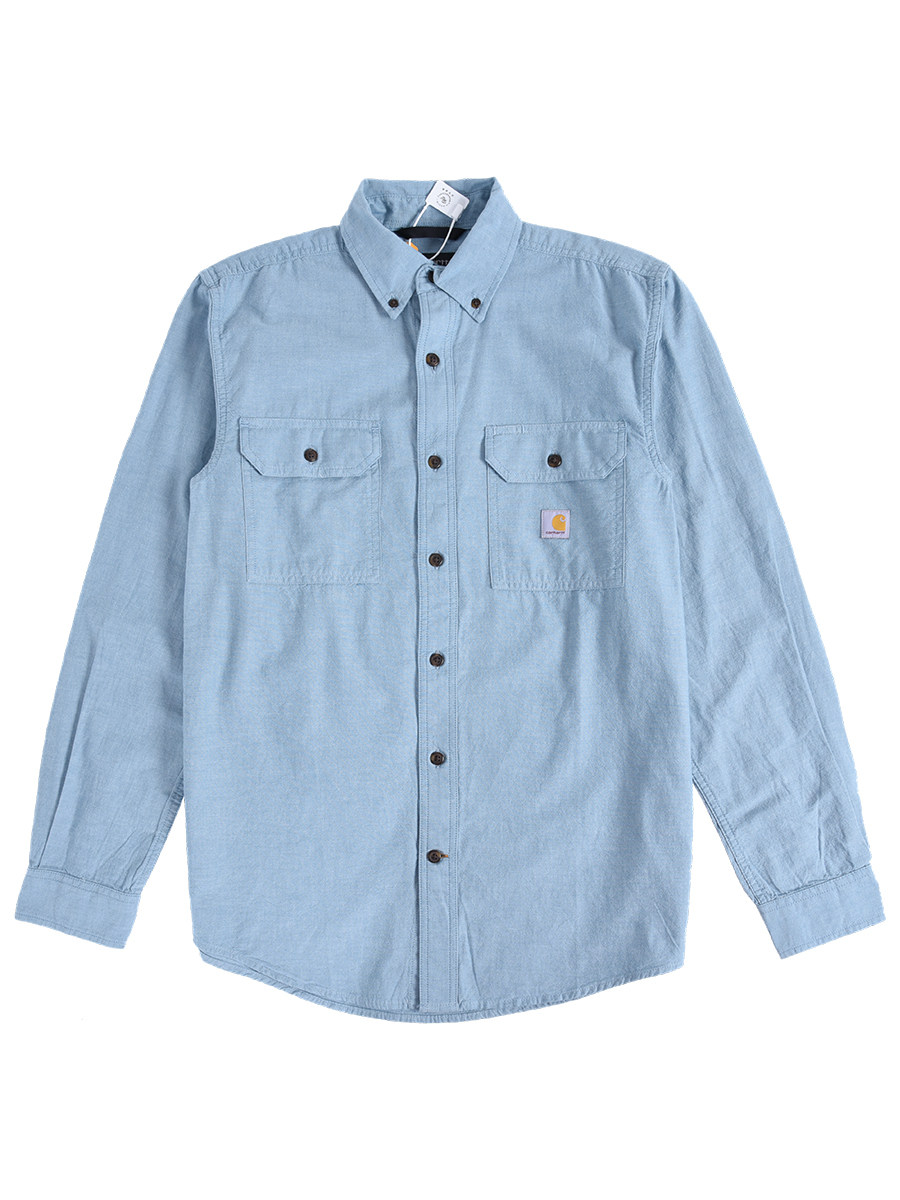 Carhartt 104368 Loose-Peaked Buttoned Collar Work Shirt with Multiple Pockets