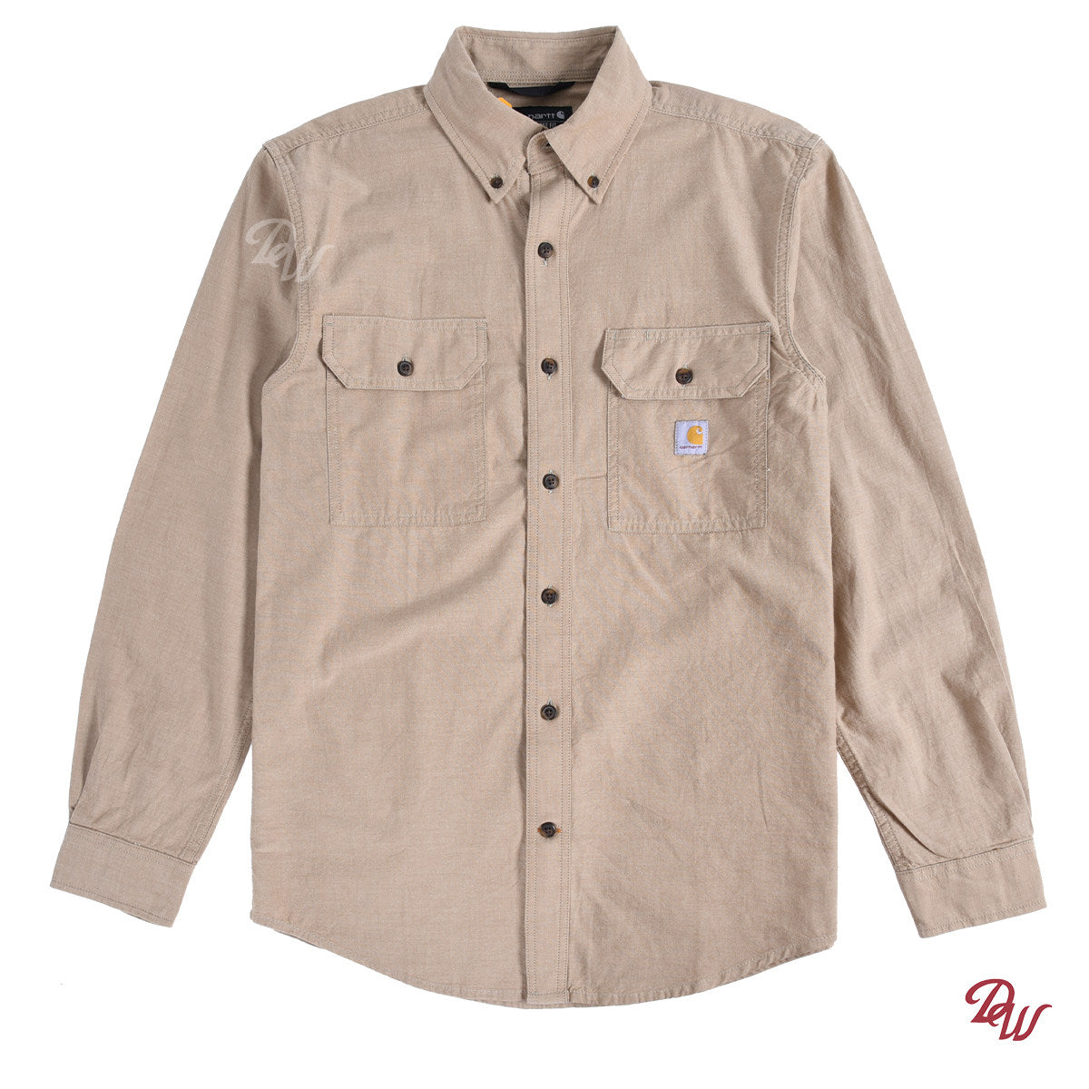 Carhartt 104368 Loose-Peaked Buttoned Collar Work Shirt with Multiple Pockets