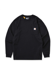 Carhartt K126 Solid Color Workwear Baseball Tee with Pockets and Long Sleeve