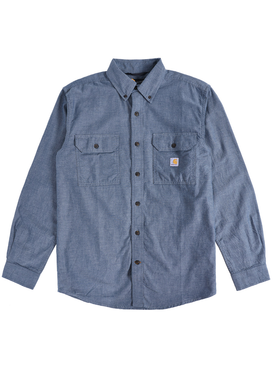 Carhartt 104368 Loose-Peaked Buttoned Collar Work Shirt with Multiple Pockets