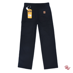 Carhartt B11 Washed Denim Loose-Fitting Straight Leg Cargo Pants for Woodworkers