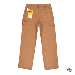 Carhartt B11 Washed Denim Loose-Fitting Straight Leg Cargo Pants for Woodworkers