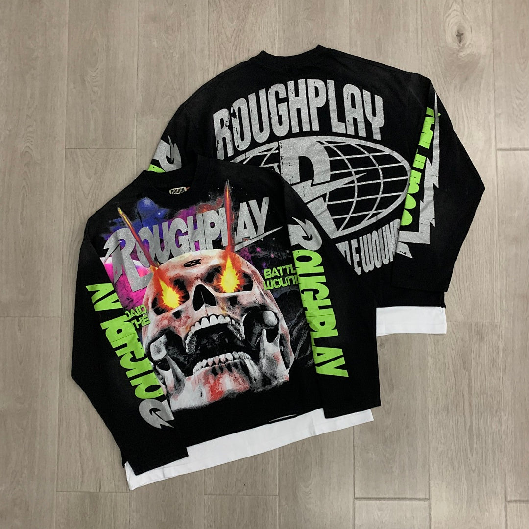 Rough Play Power Skull Graphic Long Sleeve
