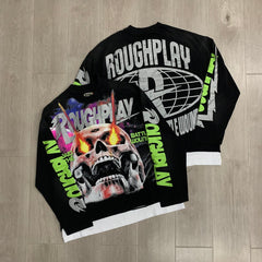 Rough Play Power Skull Graphic Long Sleeve