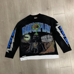 Rough Play Skull Shock Graphic Long Sleeve