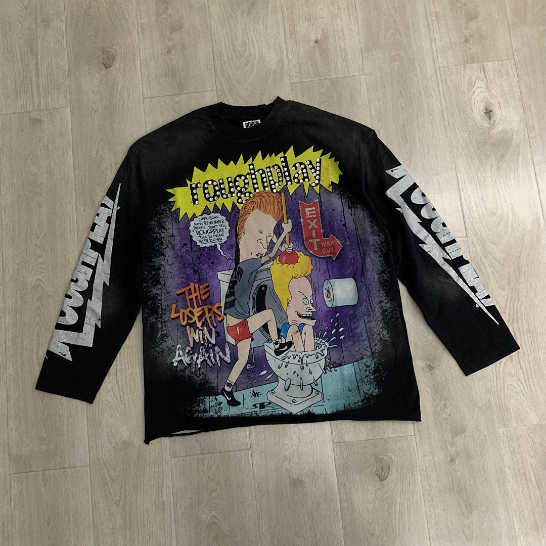 Rough Play Beavis & Butthead Graphic Long Sleeve