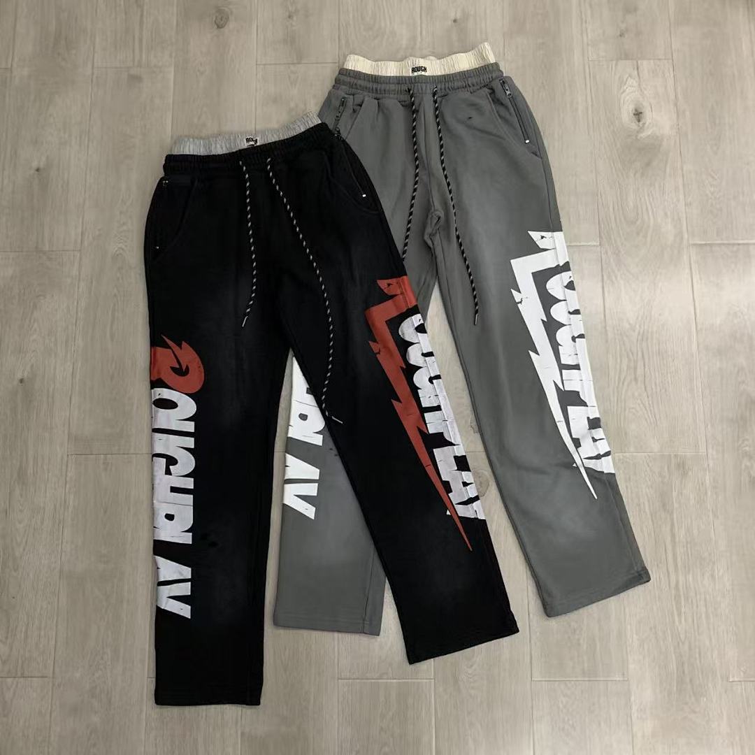 Rough Play Double Side Graphic Track Pants