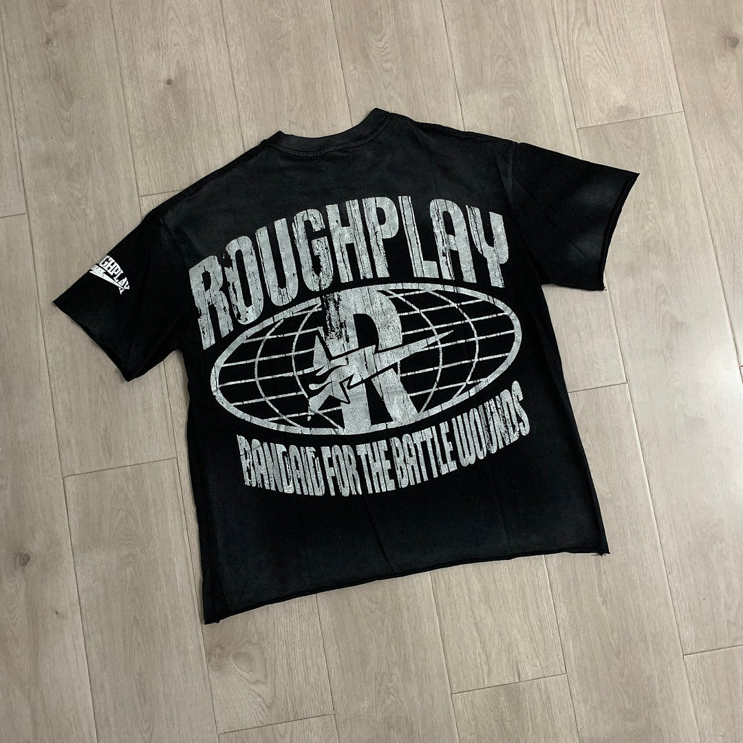 Rough Play Retro Illustration T-Shirt