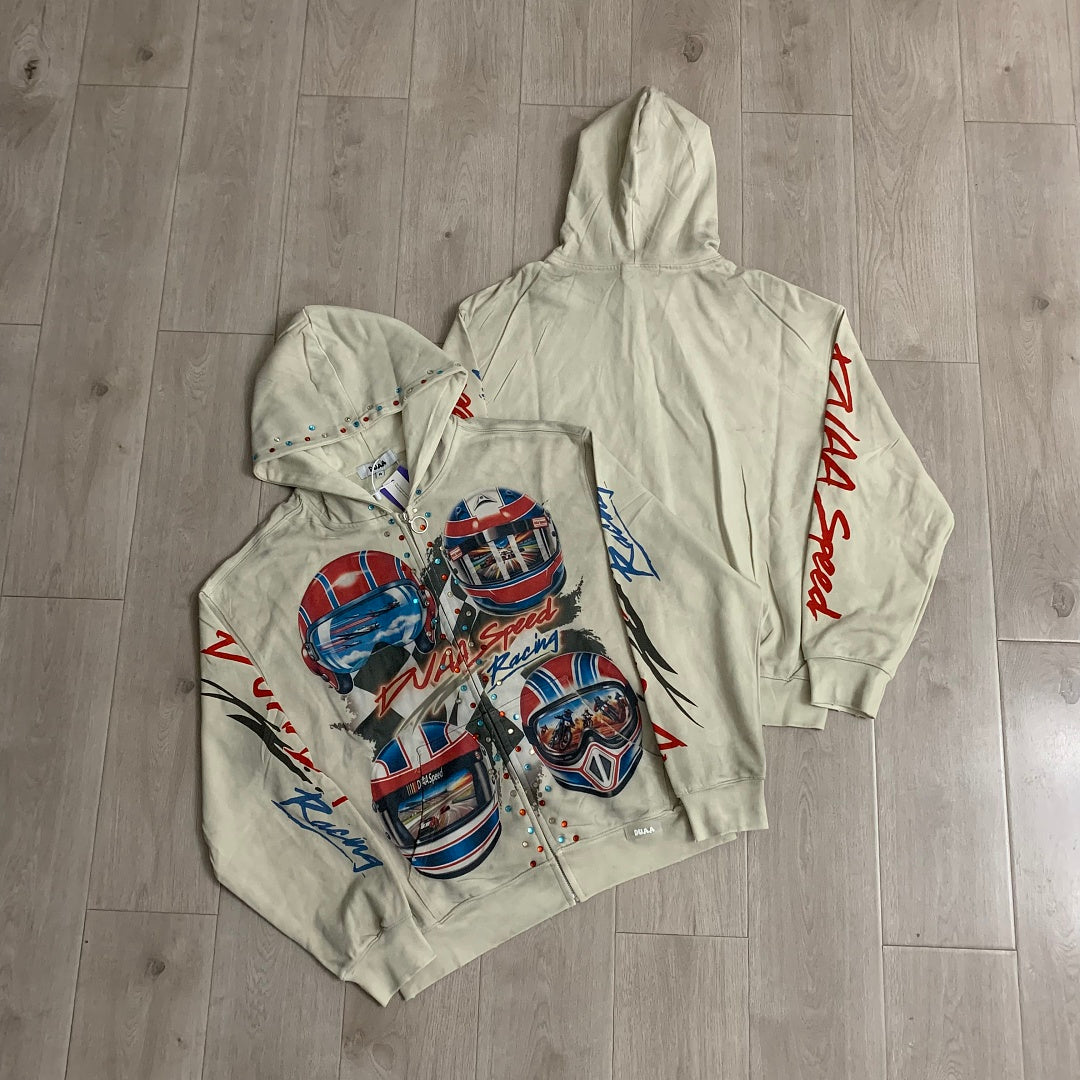 DUAA P115 Velocity Washed Graphic Hoodie