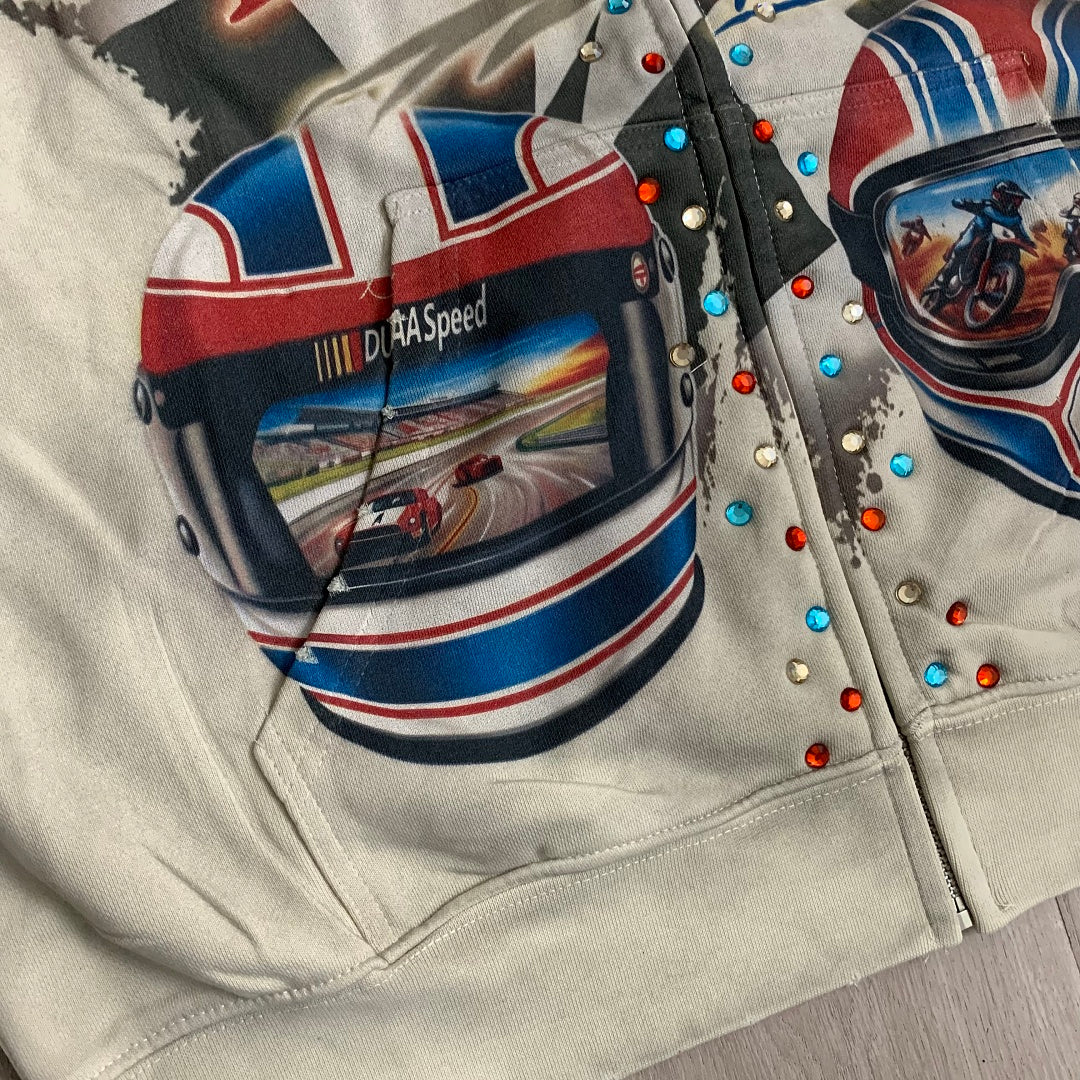 DUAA P115 Velocity Washed Graphic Hoodie