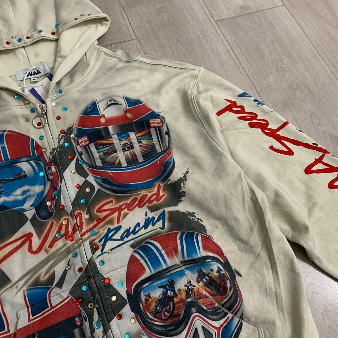 DUAA P115 Velocity Washed Graphic Hoodie