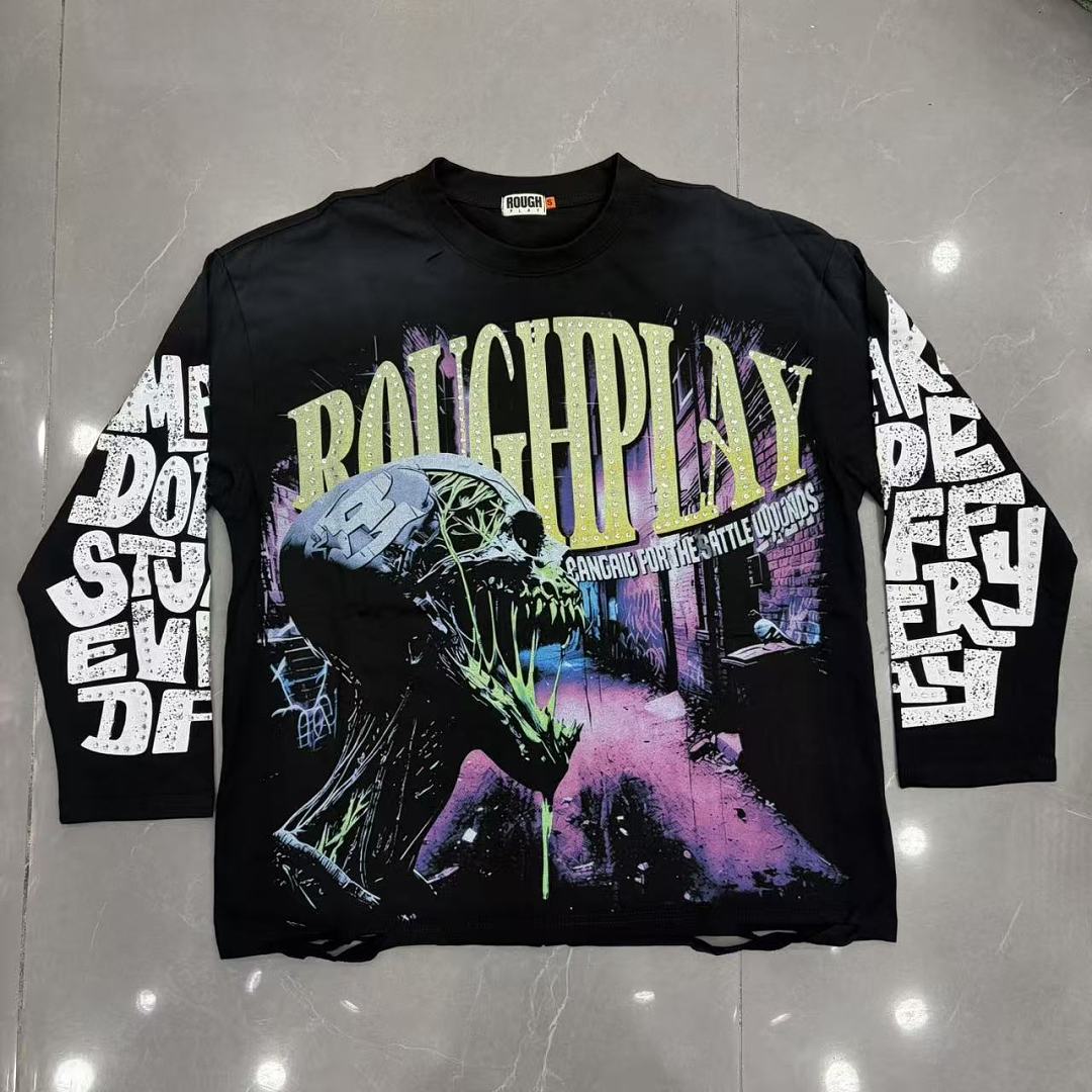 Rough Play Racing Number Long Sleeve T-Shirt