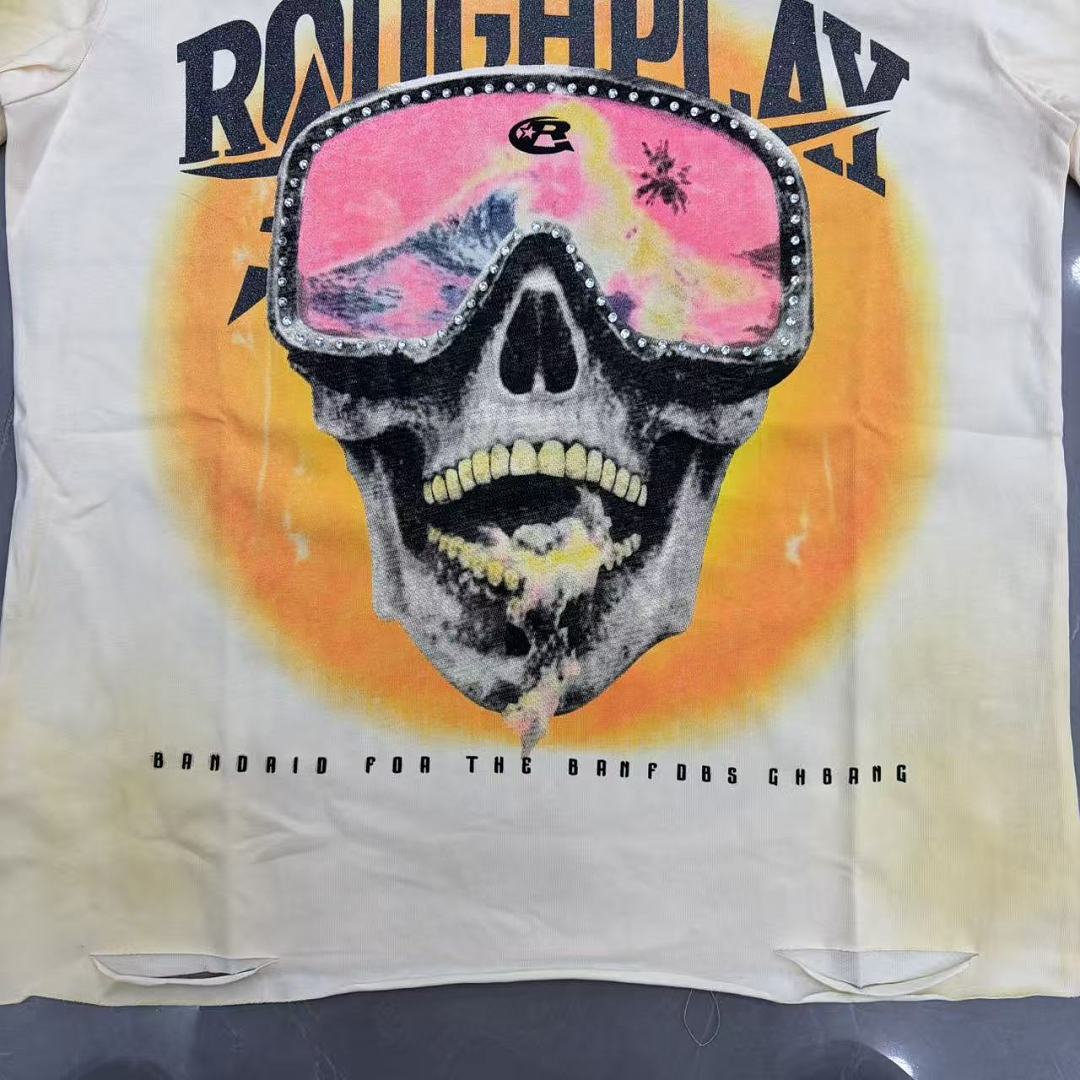 Rough Play Skull Face Graphic T-Shirt
