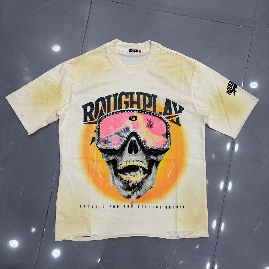 Rough Play Skull Face Graphic T-Shirt