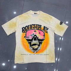 Rough Play Skull Face Graphic T-Shirt