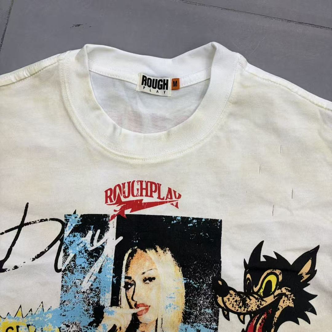Rough Play Cartoon Graphic T-Shirt