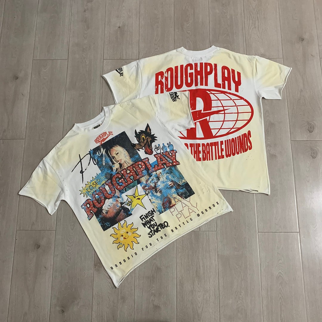 Rough Play Artistic Patchwork T-Shirt