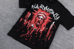 HARMONY Red Graphic Streetwear Tee