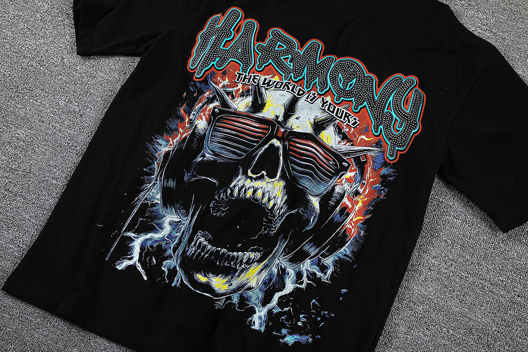 HARMONY Cyber Graphic Streetwear Tee
