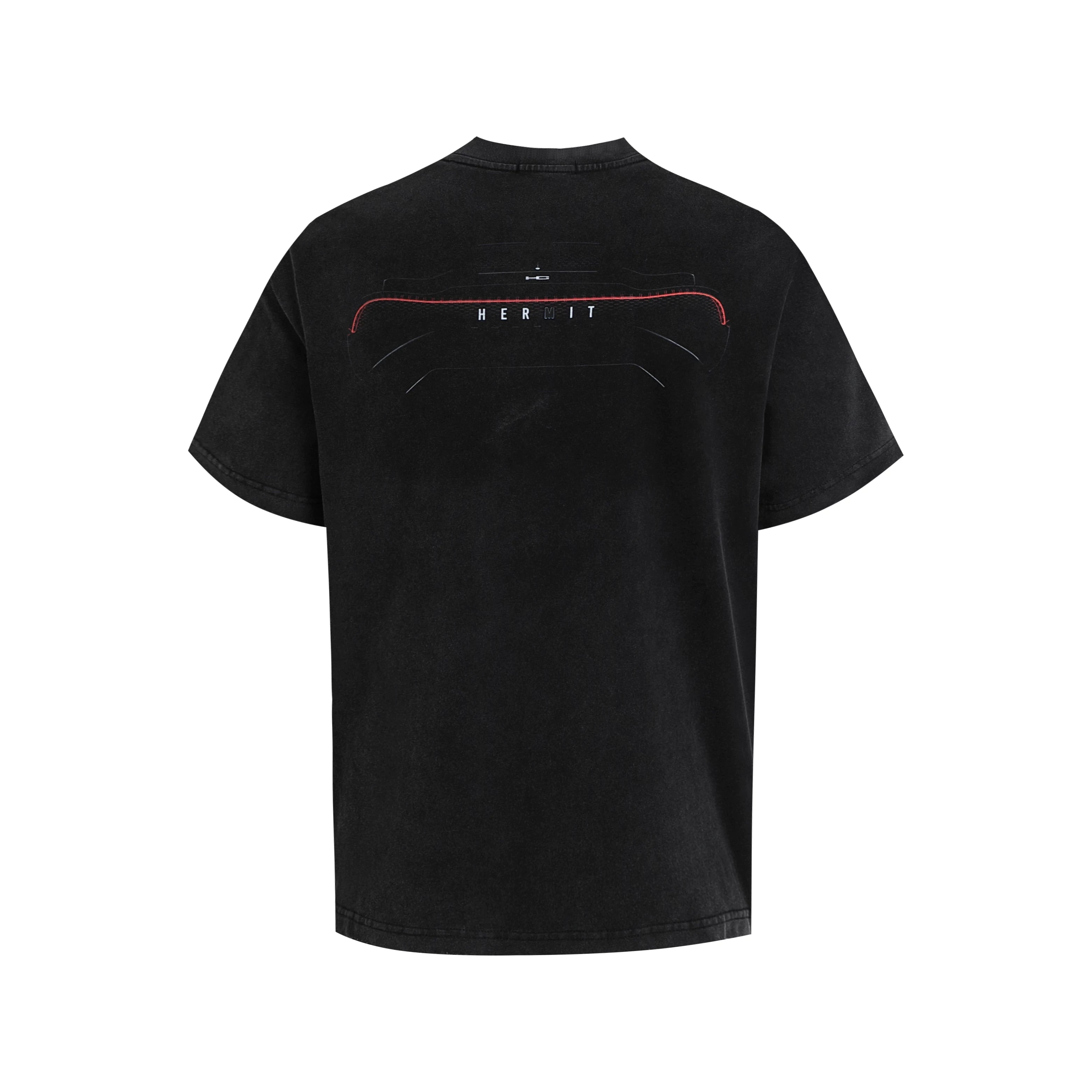 HermitCreate racing series vintage wash print creative parody Boxy