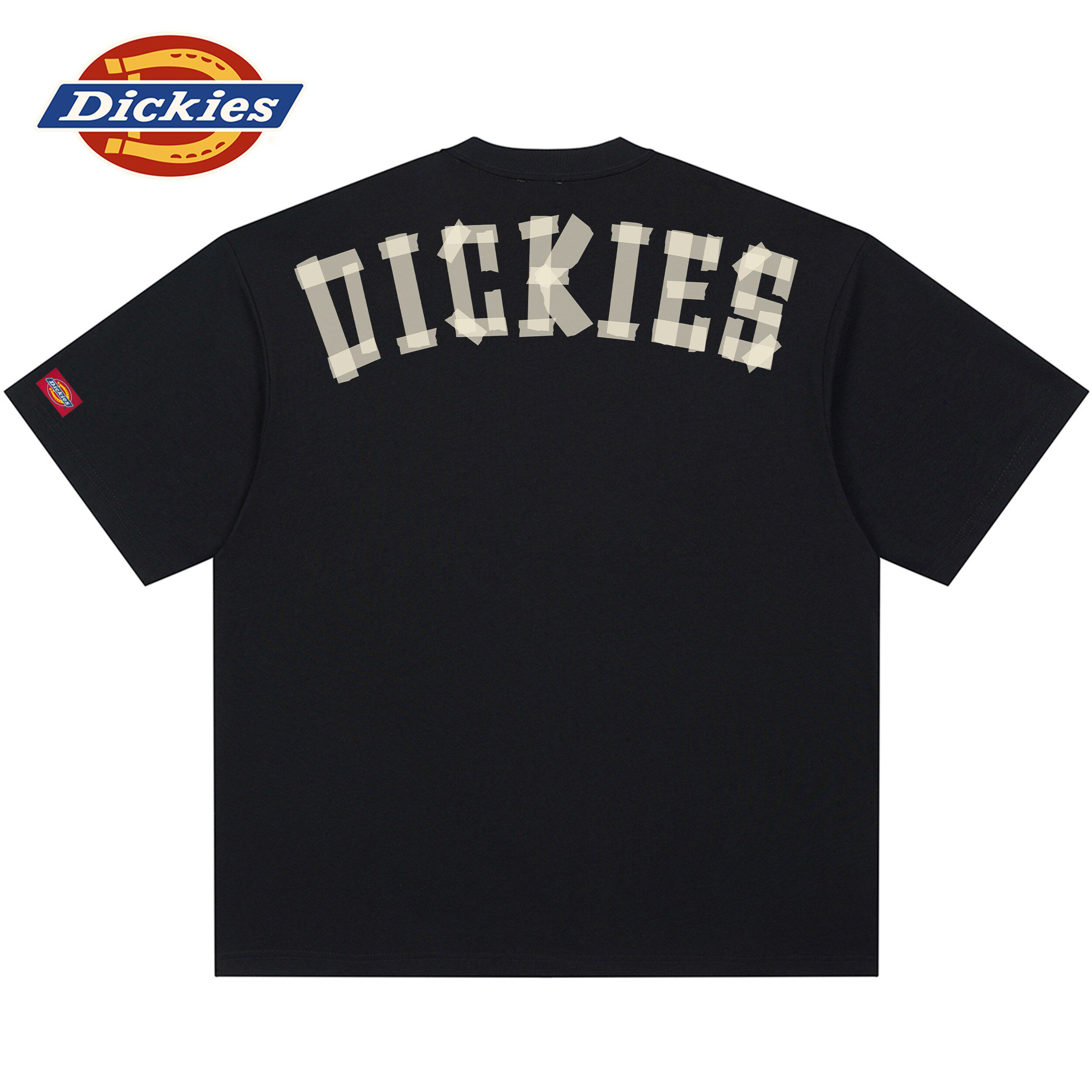 Dickies American-style retro letter-print T-shirt