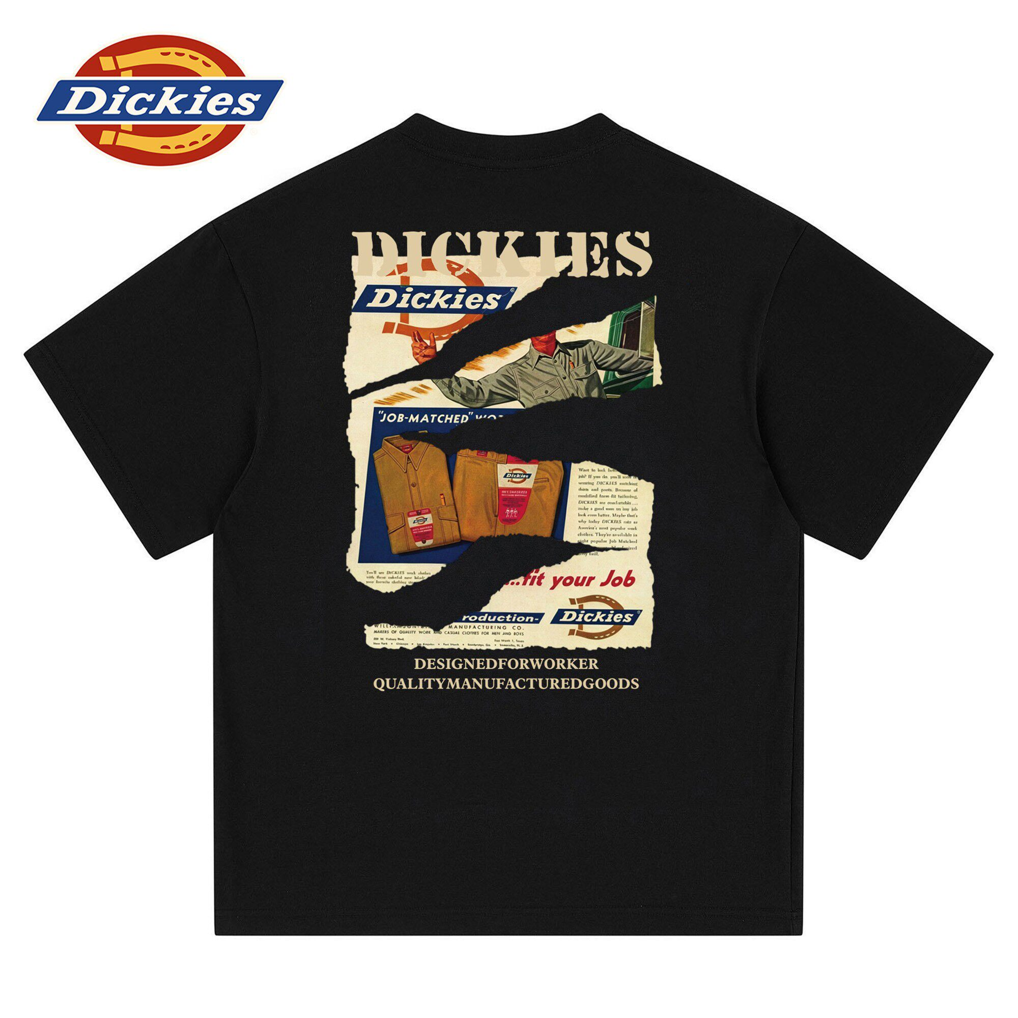 Dickies American-style streetwear print oversized T-shirt