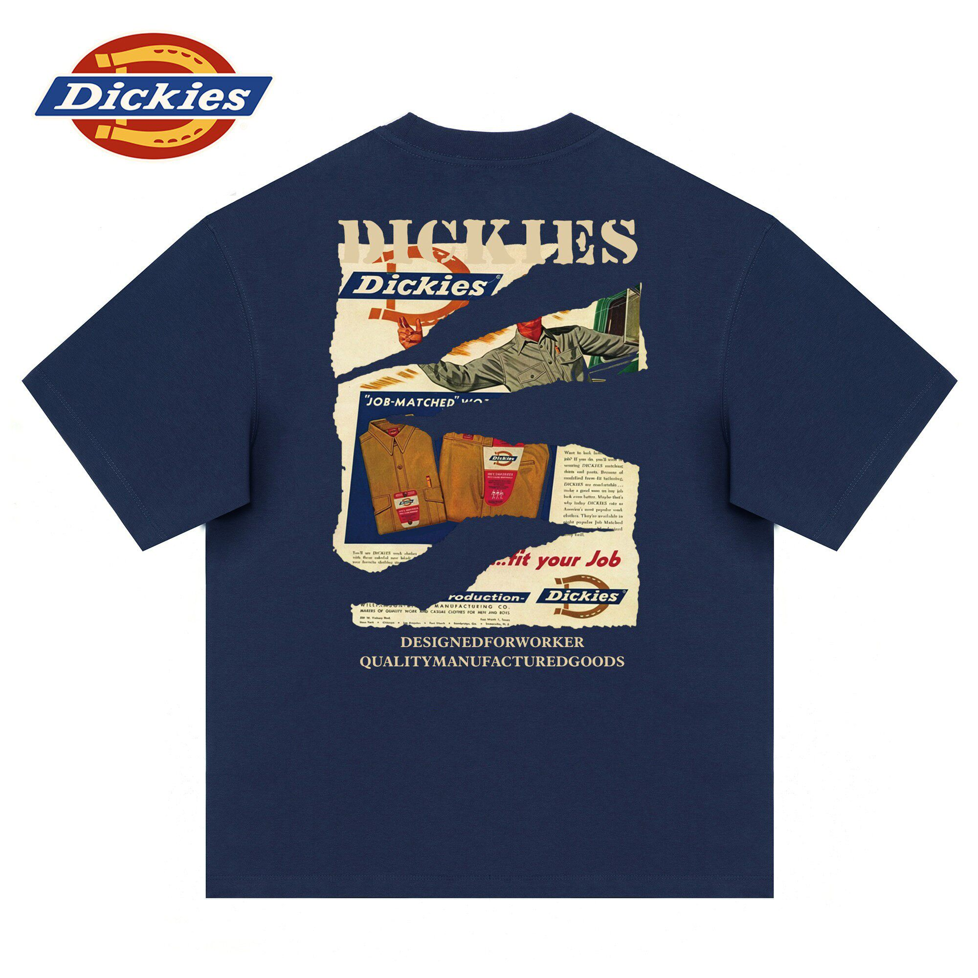 Dickies American-style streetwear print oversized T-shirt