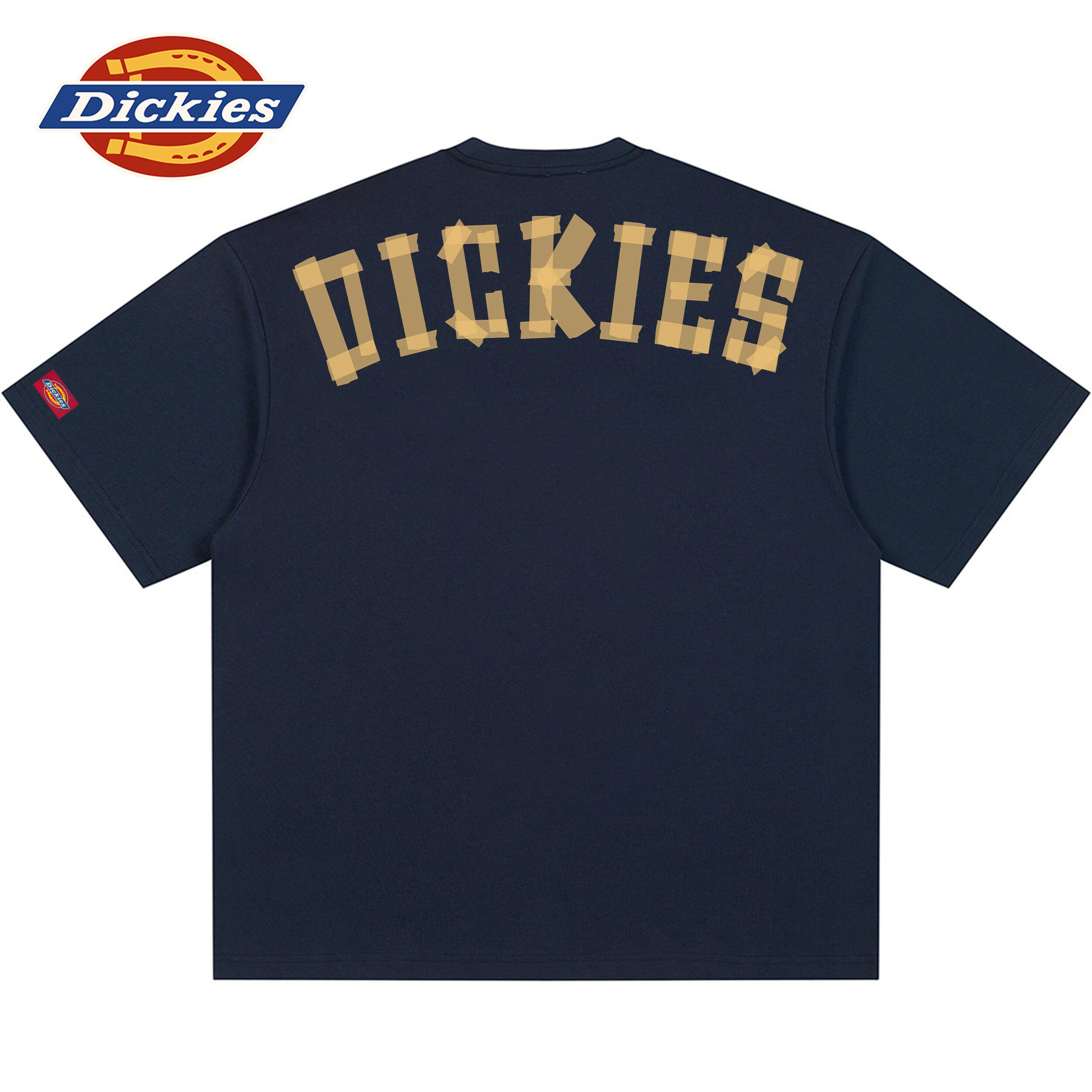 Dickies American-style retro letter-print T-shirt