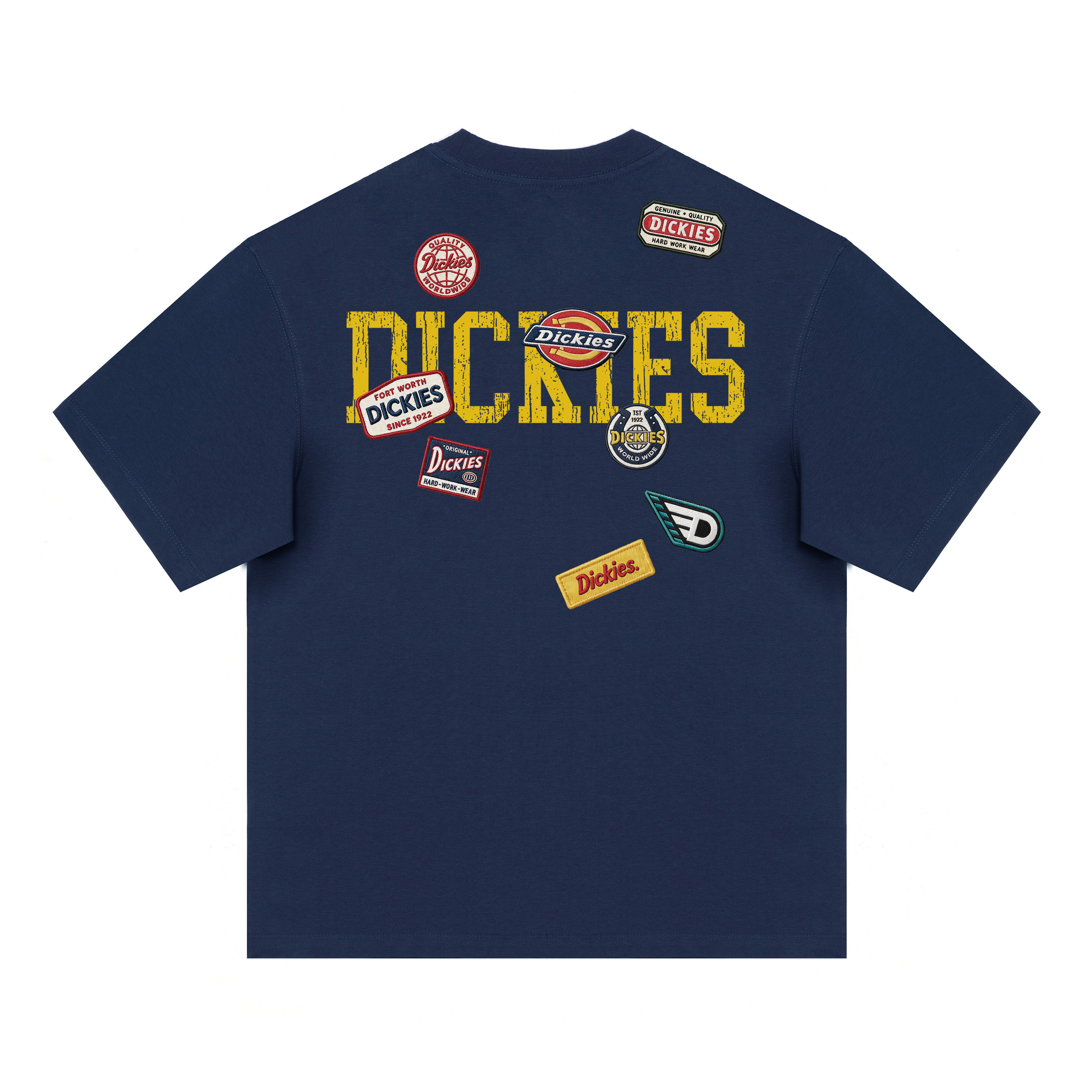 Dickies Shoulder-Sleeved Retro Embroidered Loose-Tee Shirt