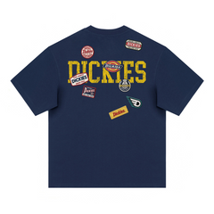 Dickies Shoulder-Sleeved Retro Embroidered Loose-Tee Shirt