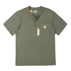 Carhartt K84 American workwear style Henry collar casual loose-fit short-sleeved T-shirt with pockets