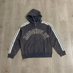Rough Play Graphic Hoodie Grey