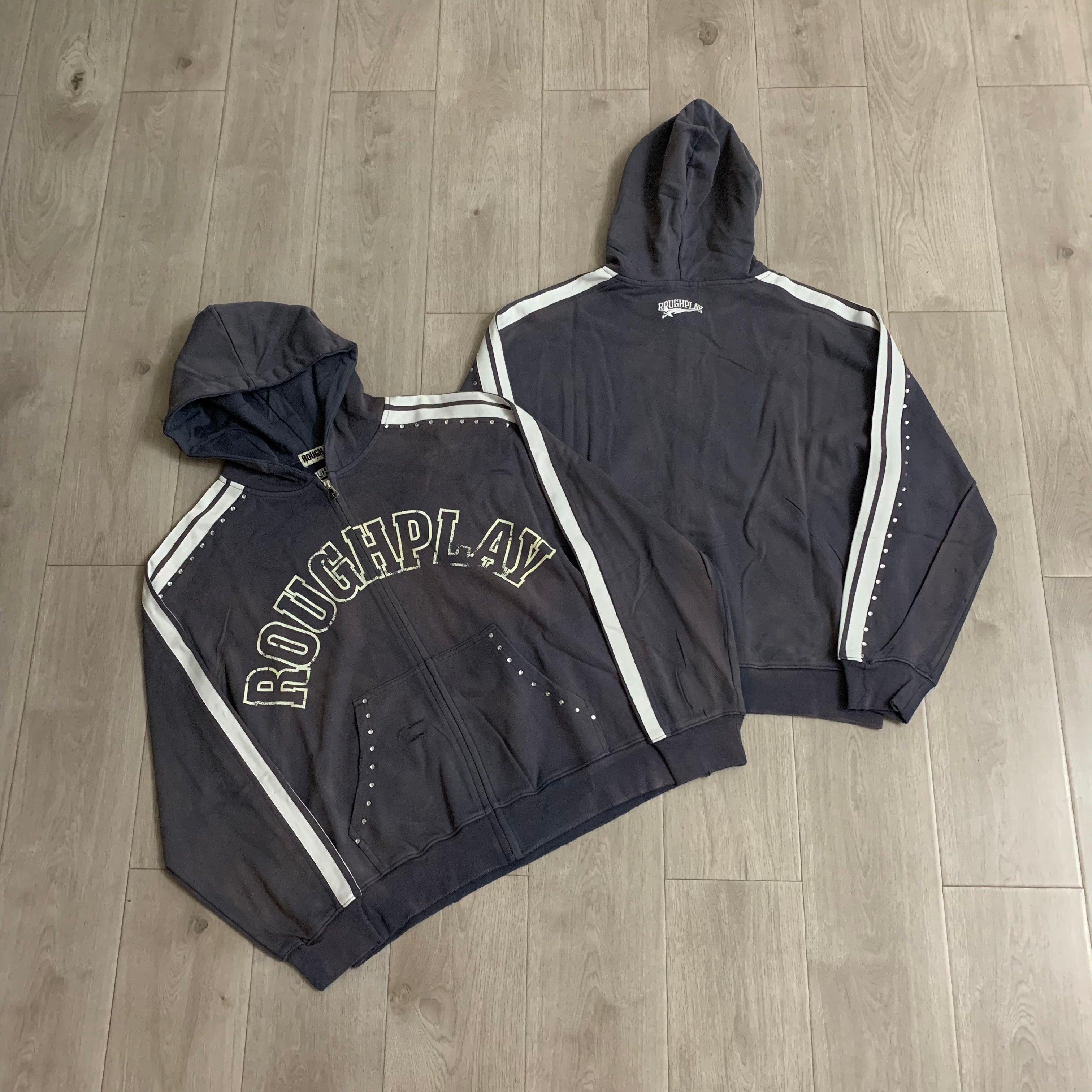 Rough Play Graphic Hoodie Grey