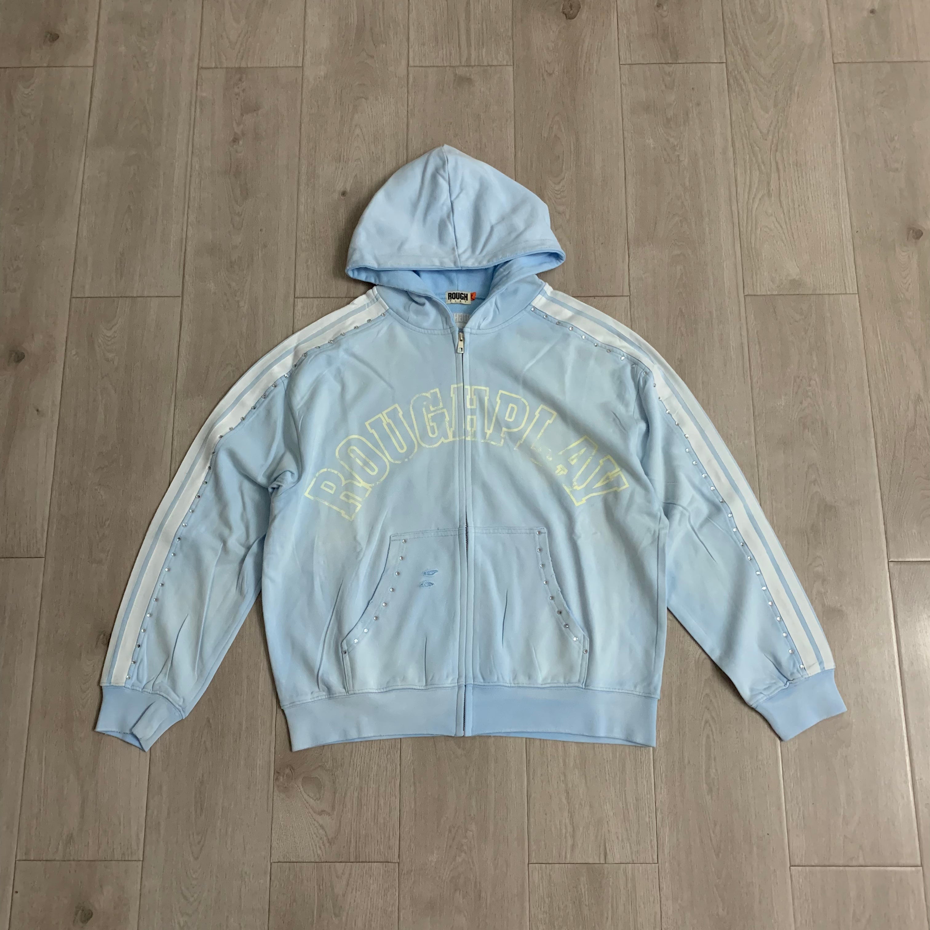 Rough Play Graphic Hoodie Blue